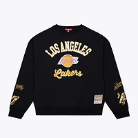 Women's Mitchell & Ness Black Los Angeles Lakers Premium Fleece Sweatshirt