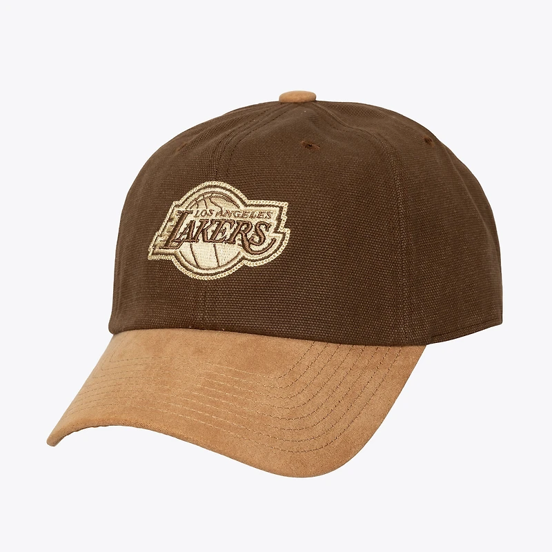 Women's Mitchell & Ness  Brown Los Angeles Lakers Lux Chain Strapback Adjustable Hat