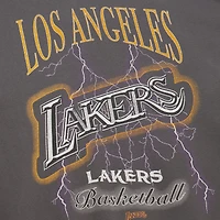 Women's Mitchell & Ness Charcoal Los Angeles Lakers Hardwood Classics Lightweight Pullover Sweatshirt