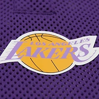 Haut court à manches longues en maille Mitchell & Ness Hardwood Classics violet Los Angeles Lakers pour femme