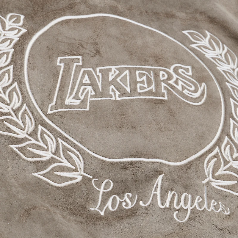 Women's Mitchell & Ness Tan Los Angeles Lakers Varsity Full-Snap Jacket