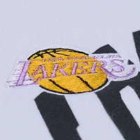 Sweat-shirt léger blanc à imprimé lettres des Los Angeles Lakers de Mitchell & Ness pour femme