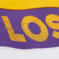 Women's Mitchell & Ness x DANNIJO  Gold/Purple Los Angeles Lakers Blocked Pullover Sweatshirt