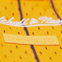 Women's Mitchell & Ness x DANNIJO Magic Johnson Yellow Los Angeles Lakers Fashion Cropped Basketball Jersey