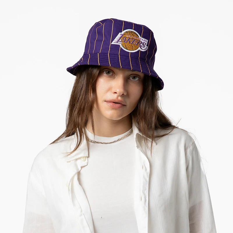 Women's Mitchell & Ness x DANNIJO  Purple Los Angeles Lakers Bucket Hat