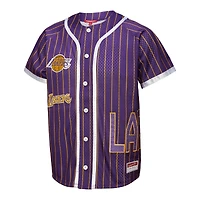 Women's Mitchell & Ness x DANNIJO  Purple Los Angeles Lakers Fashion Baseball Jersey