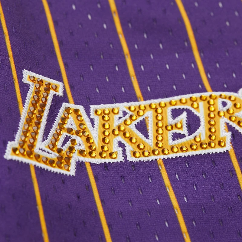 Women's Mitchell & Ness x DANNIJO  Purple Los Angeles Lakers Fashion Baseball Jersey