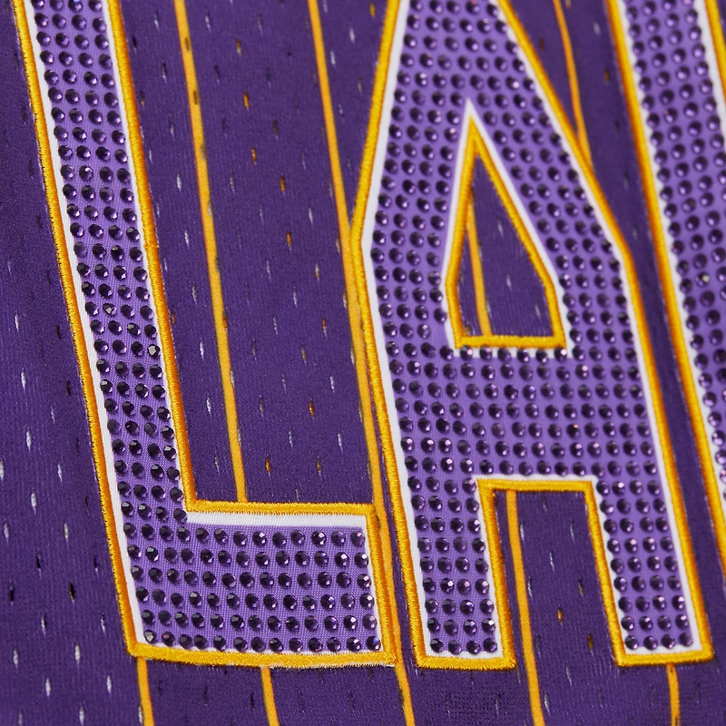 Women's Mitchell & Ness x DANNIJO  Purple Los Angeles Lakers Fashion Baseball Jersey