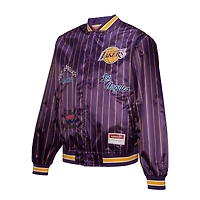 Women's Mitchell & Ness x DANNIJO  Purple Los Angeles Lakers Satin Full-Snap Jacket