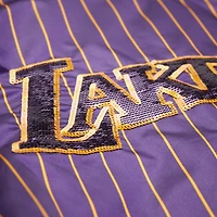 Women's Mitchell & Ness x DANNIJO  Purple Los Angeles Lakers Satin Full-Snap Jacket