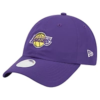 Women's New Era  Purple Los Angeles Lakers 9FORTY Team Ponytail Flex Hat