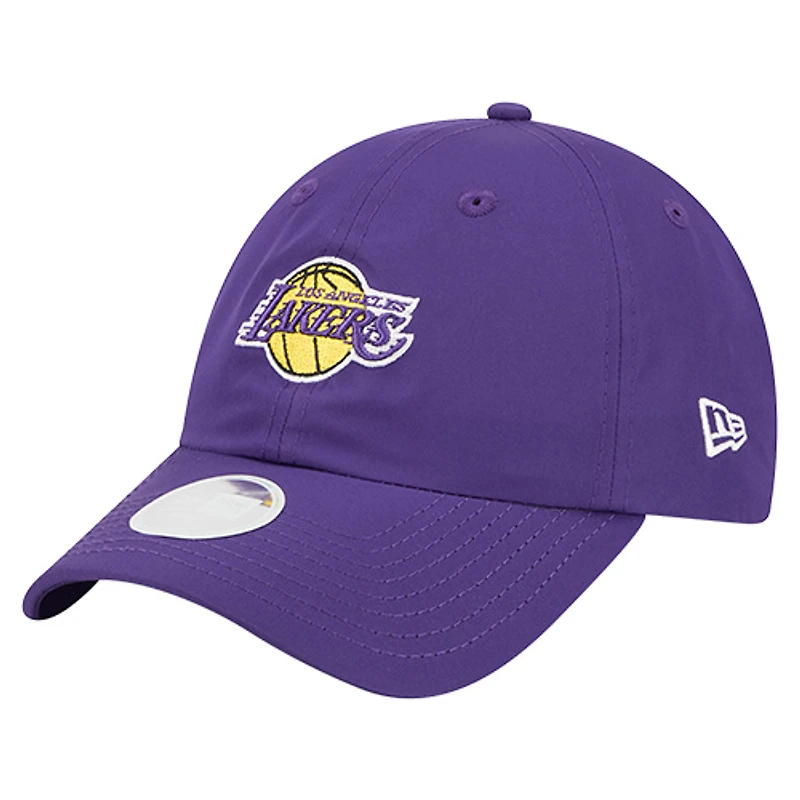 Women's New Era  Purple Los Angeles Lakers 9FORTY Team Ponytail Flex Hat