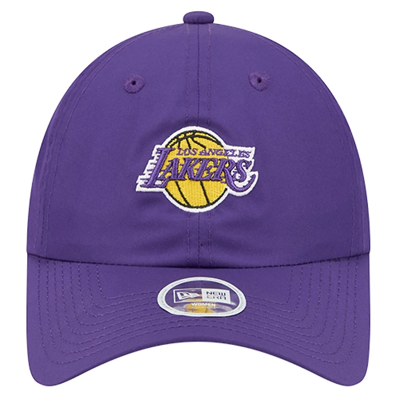 Women's New Era  Purple Los Angeles Lakers 9FORTY Team Ponytail Flex Hat