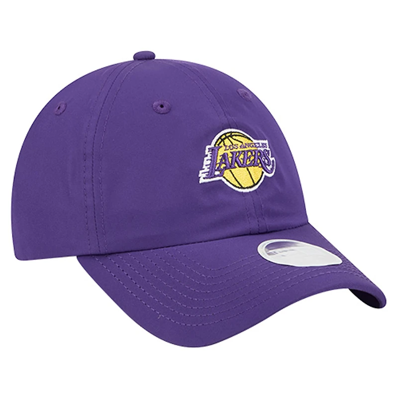 Women's New Era  Purple Los Angeles Lakers 9FORTY Team Ponytail Flex Hat