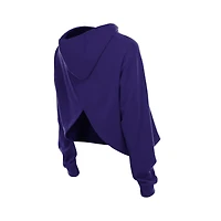 Sweat à capuche violet New Era pour femme Los Angeles Lakers Glam Game dos ouvert