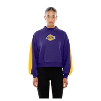 Women's New Era Purple Los Angeles Lakers Sport Night Balloon Sleeves Sweatshirt