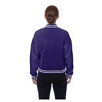 Veste à boutons-pression New Era violette pour femme Los Angeles Lakers Throwback