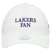 Women's New Era White Los Angeles Lakers Team Fan 9TWENTY Adjustable Hat
