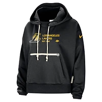 Women's Nike Black Los Angeles Lakers Courtside Standard Issue Performance Pullover Hoodie