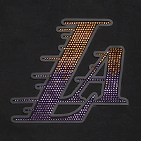 Women's Pro Standard Black Los Angeles Lakers Jewels Boxy Cropped T-Shirt