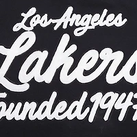 Women's Pro Standard Black Los Angeles Lakers Paint The City Cropped Pullover Sweatshirt
