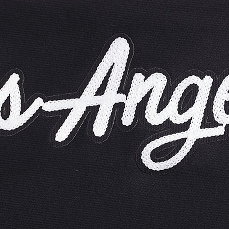 Women's Pro Standard Black Los Angeles Lakers Paint The City Cropped Pullover Sweatshirt