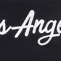 Women's Pro Standard Black Los Angeles Lakers Paint The City Cropped Pullover Sweatshirt