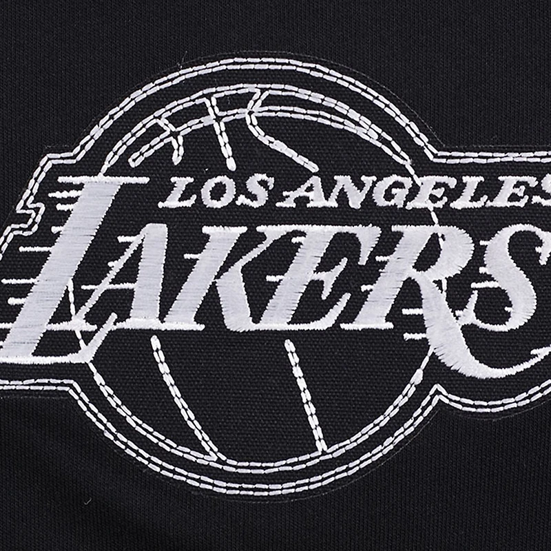Women's Pro Standard Black Los Angeles Lakers Paint The City Cropped Pullover Sweatshirt