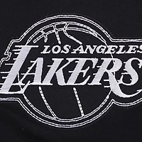 Women's Pro Standard Black Los Angeles Lakers Paint The City Cropped Pullover Sweatshirt