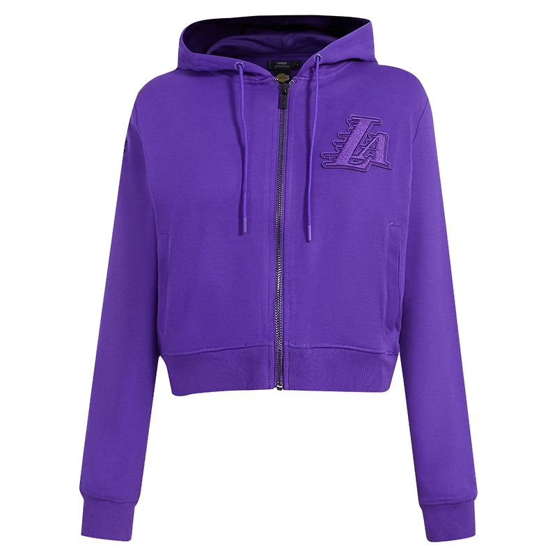 Women's Pro Standard Purple Los Angeles Lakers Triple Tonal Full-Zip Hoodie