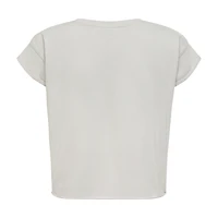 Women's Sportiqe Gray Los Angeles Lakers Cropped Genuine Issue Collection Alana T-Shirt