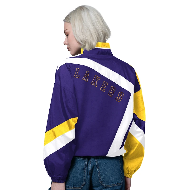 Veste zippée intégrale Starter violet/or pour femme des Los Angeles Lakers, 1er trimestre