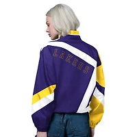 Veste zippée intégrale Starter violet/or pour femme des Los Angeles Lakers, 1er trimestre