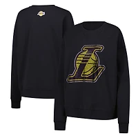 Sweat-shirt à capuche noir avec logo en pierres précieuses des Los Angeles Lakers pour femme Terez