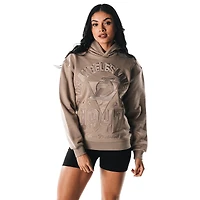 Women's The Wild Collective  Gray Los Angeles Lakers Satin Pullover Hoodie