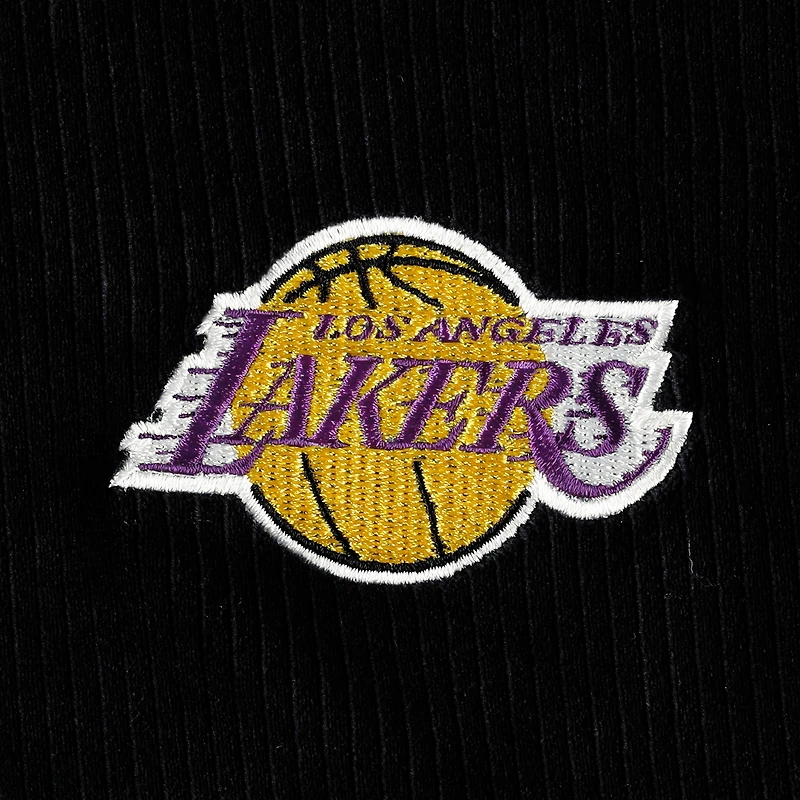 Women's Touch Black Los Angeles Lakers End Line Velour Pullover Hoodie