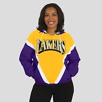 Women's WEAR by Erin Andrews  Gold/Purple Los Angeles Lakers Colorblock Full-Zip Hoodie Windbreaker Jacket