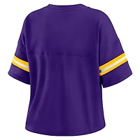 Women's WEAR by Erin Andrews Purple Los Angeles Lakers Plus Color Block Boxy V-Neck T-Shirt