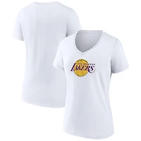 Women's  White Los Angeles Lakers Alternate Logo V-Neck T-Shirt
