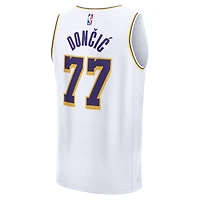 Youth Fanatics Luka Dončić White Los Angeles Lakers Fast Break Replica Jersey - Association Edition