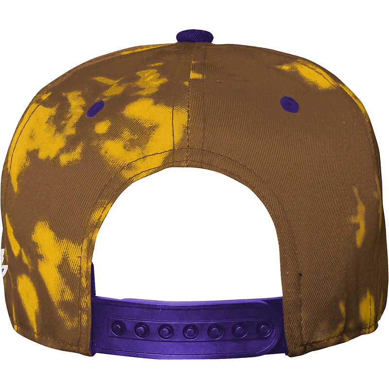 Casquette snapback dorée Los Angeles Lakers Bleach Out Deadstock pour jeune