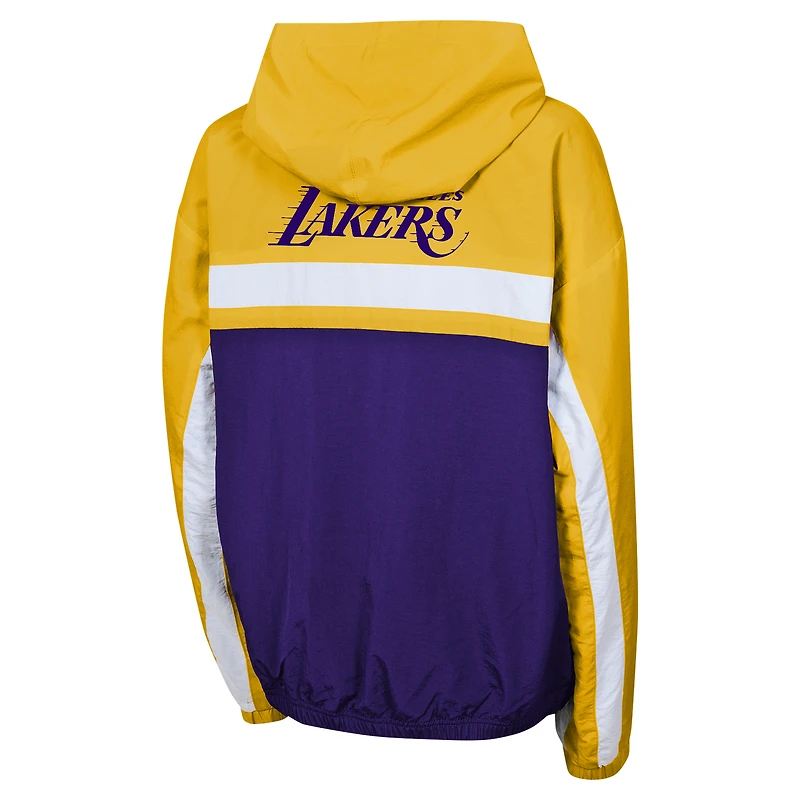 Veste à capuche zippée coupe-vent pour jeunes Los Angeles Lakers Headliner Gold