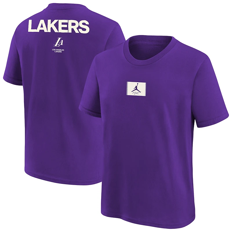 Youth Jordan Brand  Purple Los Angeles Lakers Courtside Statement 85 T-Shirt