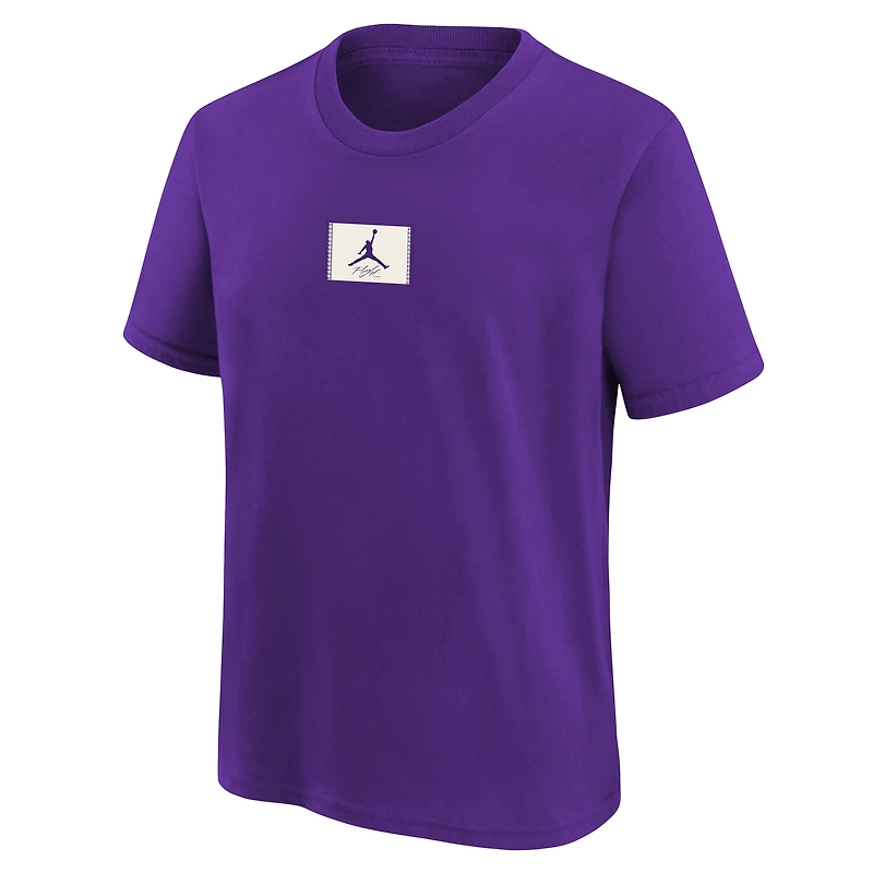 T-shirt Jordan Brand violet pour jeune Los Angeles Lakers Courtside Statement 85