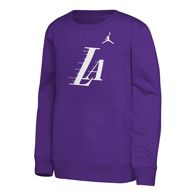Sweat-shirt Jordan Brand violet Los Angeles Lakers Courtside Statement Edition pour jeunes