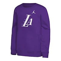 Sweat-shirt Jordan Brand violet Los Angeles Lakers Courtside Statement Edition pour jeunes