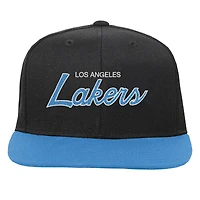 Casquette snapback noire Los Angeles Lakers Team Script pour jeune Mitchell & Ness