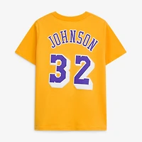 Youth Mitchell & Ness Magic Johnson Gold Los Angeles Lakers Hardwood Classics Name Number T-Shirt
