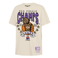 Youth Mitchell & Ness  Natural Los Angeles Lakers 1988 NBA Finals Champions Hardwood Classics History T-Shirt