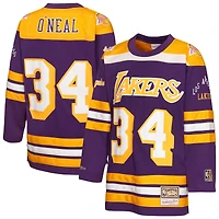 Maillot de hockey tendance Maxxed Out 2.0 violet pour jeunes Mitchell & Ness Shaquille O'Neal des Los Angeles Lakers